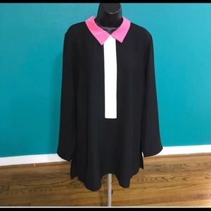 Eloquii Color Block Tunic Size 18